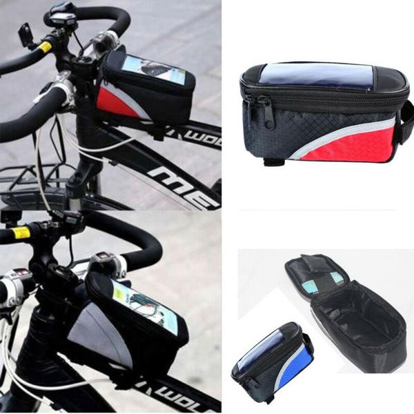 cycling frame pannier front tube bag touch for cell phone bicycle bike screen 
cycling frame pannier front tube bag touch for cell phone bicycle bike screen