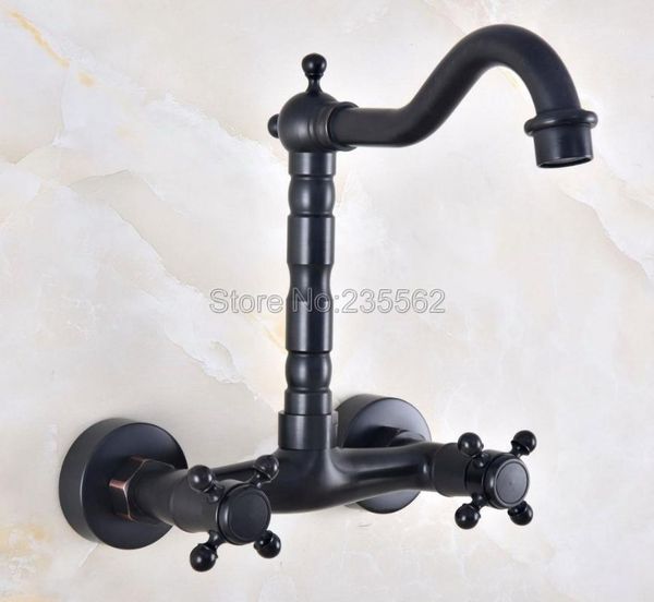 oil rubbed black bronze kitchen sink faucet wall mounted double handle bathroom basin mixer tap cold and lnf8131
oil rubbed black bronze kitchen sink faucet wall mounted double handle bathroom basin mixer tap cold and lnf8131