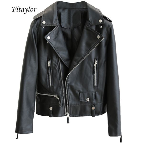 fitaylor pu leather jacket women punk zipper faux leather jacket autumn winter basic coat 201030, Black
fitaylor pu leather jacket women punk zipper faux leather jacket autumn winter basic coat 201030, Black