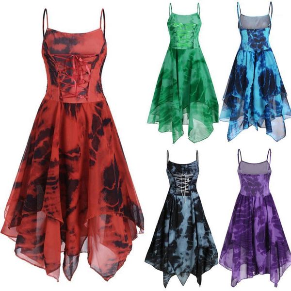plus size dress women punk gothic tie-dye print lace up sleeveless party irregular dress spaghetti strap backless dresses1, Black;gray
plus size dress women punk gothic tie-dye print lace up sleeveless party irregular dress spaghetti strap backless dresses1, Black;gray