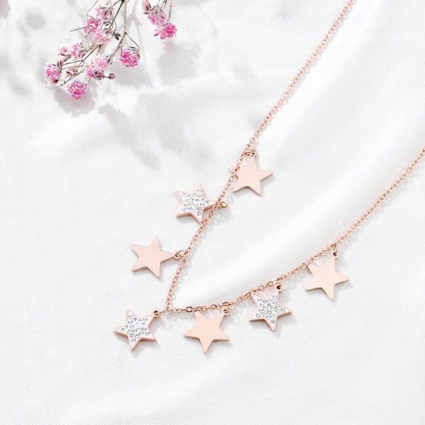 chokers rose gold necklace trendy jewelry for women mutiple crystal stars tassel boho stainless steel necklaces anniversary gift, Golden;silver
chokers rose gold necklace trendy jewelry for women mutiple crystal stars tassel boho stainless steel necklaces anniversary gift, Golden;silver
