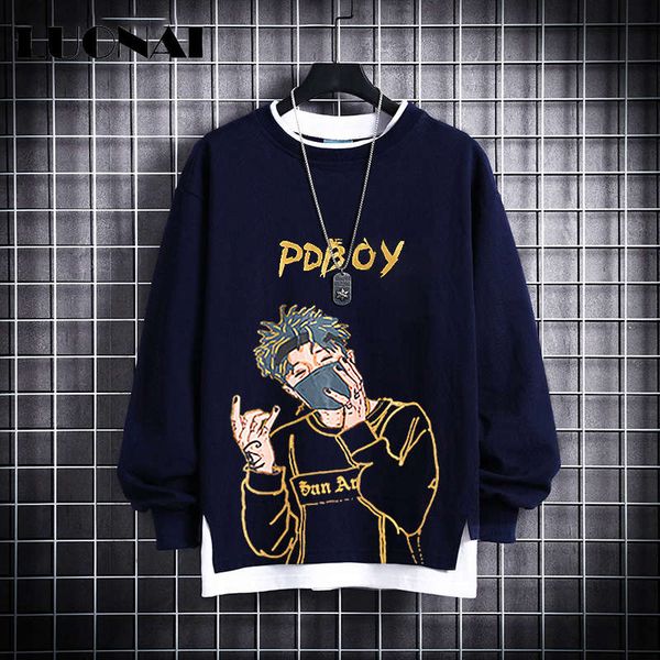 autumn and winter korean fashion sweater loose round neck men's wear with plush ins, Black
autumn and winter korean fashion sweater loose round neck men's wear with plush ins, Black