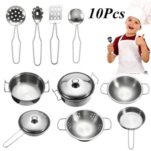 10pcs stainless steel kids kitchen toys mini cooking cookware children pretend toy fun play tools safe exquisite workmanship 1019
10pcs stainless steel kids kitchen toys mini cooking cookware children pretend toy fun play tools safe exquisite workmanship 1019