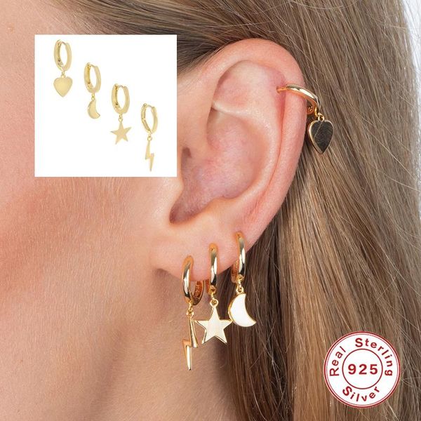 4pcs fine jewelry 925 sterling silver hoop earring for woman engagement anniversary gift round earring oorbellen pendientes, Golden;silver
4pcs fine jewelry 925 sterling silver hoop earring for woman engagement anniversary gift round earring oorbellen pendientes, Golden;silver