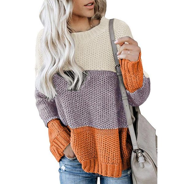 oversize 2021 autumn winter sweater women patchwork loose knitted sweater women long sleeve striped pullover new female jumper, White;black
oversize 2021 autumn winter sweater women patchwork loose knitted sweater women long sleeve striped pullover new female jumper, White;black