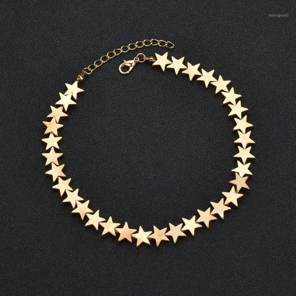 chokers bohemian star chain stainless steel short necklace simple woman clavicle fashion charm jewelry accessories1, Golden;silver
chokers bohemian star chain stainless steel short necklace simple woman clavicle fashion charm jewelry accessories1, Golden;silver