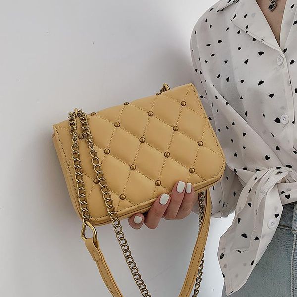 female new shoulder messenger bag rivet fashion chain small square women flap lady handbag designer crossbody bag 
female new shoulder messenger bag rivet fashion chain small square women flap lady handbag designer crossbody bag