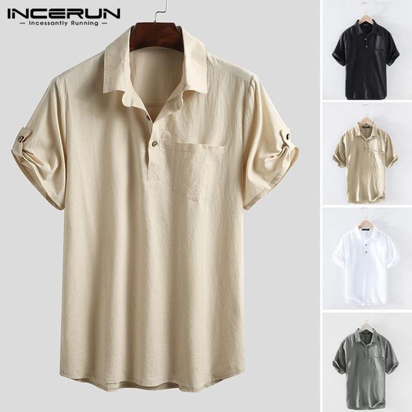 men's casual shirts incerun summer solid color men short sleeve breathable cotton loose turn down collar camisa hombre plus size1, White;black
men's casual shirts incerun summer solid color men short sleeve breathable cotton loose turn down collar camisa hombre plus size1, White;black