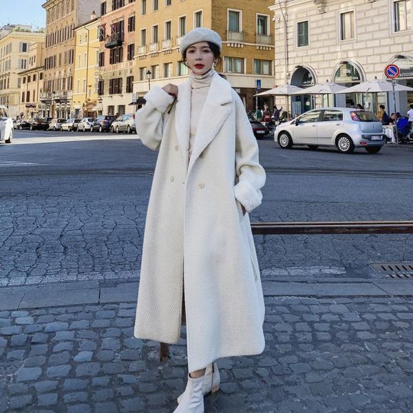 2020 new winter fashion women longer woolen coat female solid color outwear ladies leisure overcoat girls jacket1, Black
2020 new winter fashion women longer woolen coat female solid color outwear ladies leisure overcoat girls jacket1, Black