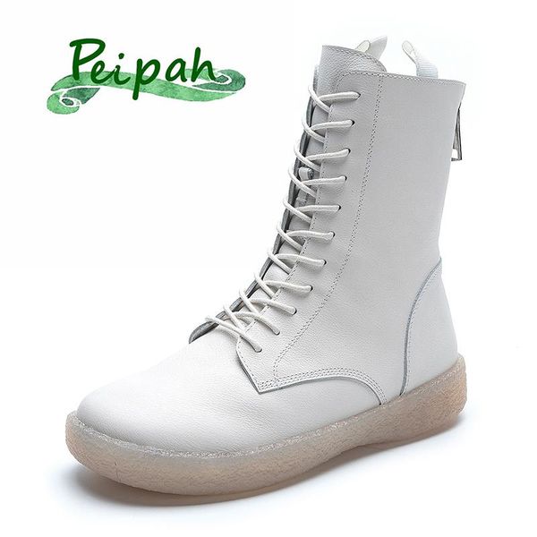 peipah 2020 new autumn winter mid calf boots ladies genuine leather shoes for women fashion flat with short plush rubber boots, Black
peipah 2020 new autumn winter mid calf boots ladies genuine leather shoes for women fashion flat with short plush rubber boots, Black