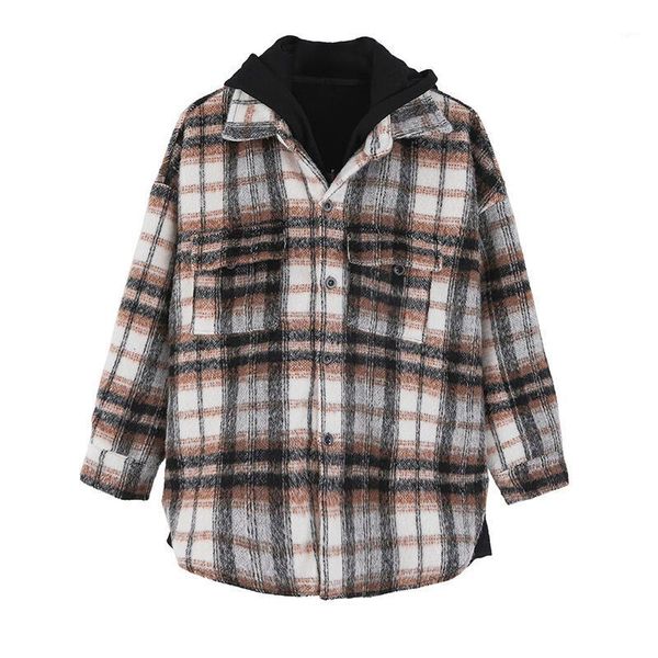 high street plaid oversize hooded winter coat men and women fake two piece windbreaker casual woolen jacket loose thick clothes1, Black
high street plaid oversize hooded winter coat men and women fake two piece windbreaker casual woolen jacket loose thick clothes1, Black