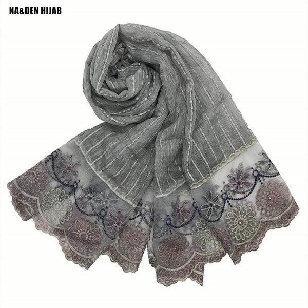 new silklike scarf embroidery flower pearl scarves shawls luxury muslim hijabs, Blue;gray
new silklike scarf embroidery flower pearl scarves shawls luxury muslim hijabs, Blue;gray