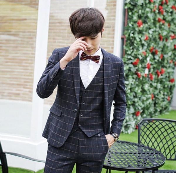 men's suits & blazers crazy promotion 2021 arrival business slim men plaid suit set with pants mens wedding groom formal dress + pant1, White;black
men's suits & blazers crazy promotion 2021 arrival business slim men plaid suit set with pants mens wedding groom formal dress + pant1, White;black
