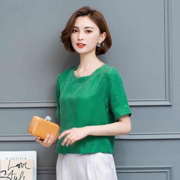 hg7ja loose short t-shirt copper ammonia imitation 2020 simple new summer and slim silk silk short sleeve women's t-shirt qridy, White
hg7ja loose short t-shirt copper ammonia imitation 2020 simple new summer and slim silk silk short sleeve women's t-shirt qridy, White
