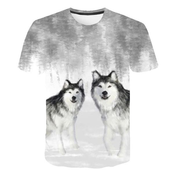tiger 3d wolf male 3d print shirts comics oversized harajuku men clothing