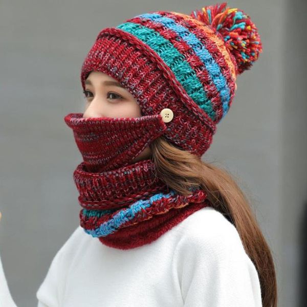 3 pcs set anti-fog hats women winter beanies thick stripe hat mask bib skullies beanie hat dustproof hats warm knitted wool cap, Blue;gray
3 pcs set anti-fog hats women winter beanies thick stripe hat mask bib skullies beanie hat dustproof hats warm knitted wool cap, Blue;gray