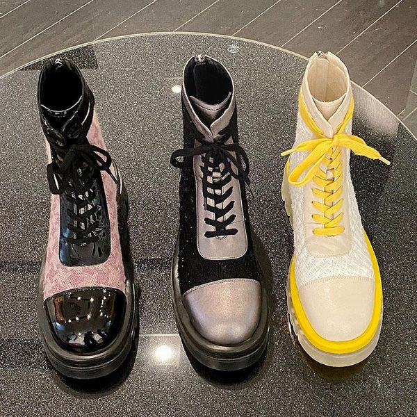 boots 2021 cow leather platform women ankle round toe patchwork glitter riding booties spring autumn llear sole ladies shoes, Black
boots 2021 cow leather platform women ankle round toe patchwork glitter riding booties spring autumn llear sole ladies shoes, Black