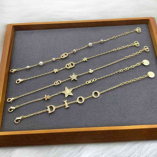 2022 latest factory wholesale bracelet new letter diamond inlaid pearl star hand ornament women's simple temperament ornament, Black
2022 latest factory wholesale bracelet new letter diamond inlaid pearl star hand ornament women's simple temperament ornament, Black