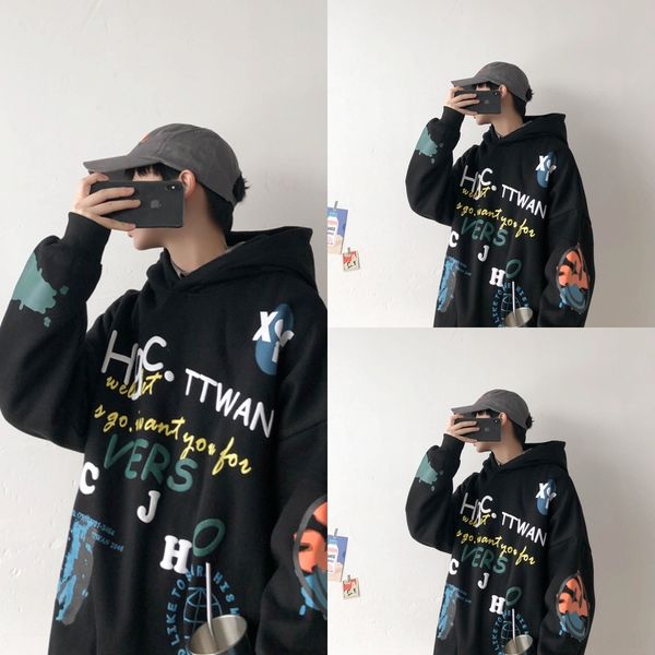 wckjn coat hooded women's coat fall winter korean couple's loose bf wind ins trendy new sweatersweater sweater lazy plush tizaz, Black
wckjn coat hooded women's coat fall winter korean couple's loose bf wind ins trendy new sweatersweater sweater lazy plush tizaz, Black