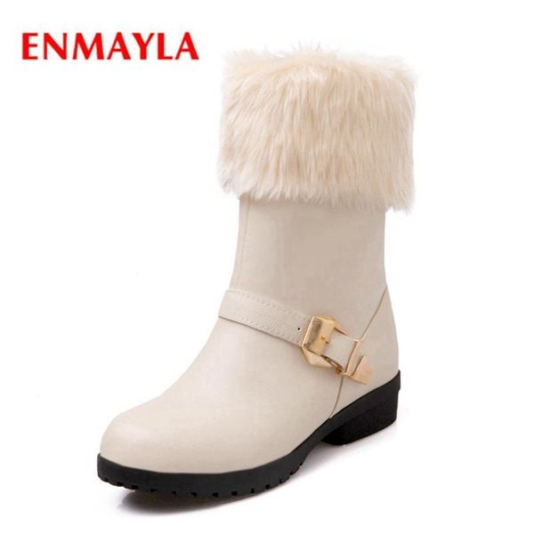 boots enmayla 2021 fashion women buckle round toe faux fur slip-on lady solid flat with ankle zyl526, Black
boots enmayla 2021 fashion women buckle round toe faux fur slip-on lady solid flat with ankle zyl526, Black