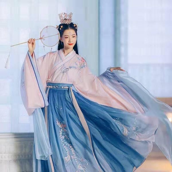 stage wear elegant hanfu for women embroidery mesh 6m big swing phoenix gradient color dress fairy girls performance, Black;red
stage wear elegant hanfu for women embroidery mesh 6m big swing phoenix gradient color dress fairy girls performance, Black;red