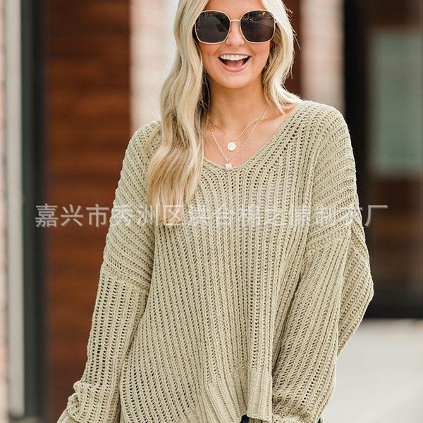 2020 new women's european and american sweater v-neck loose solid large pullover t-shirt side slit women's amazon, White;black
2020 new women's european and american sweater v-neck loose solid large pullover t-shirt side slit women's amazon, White;black