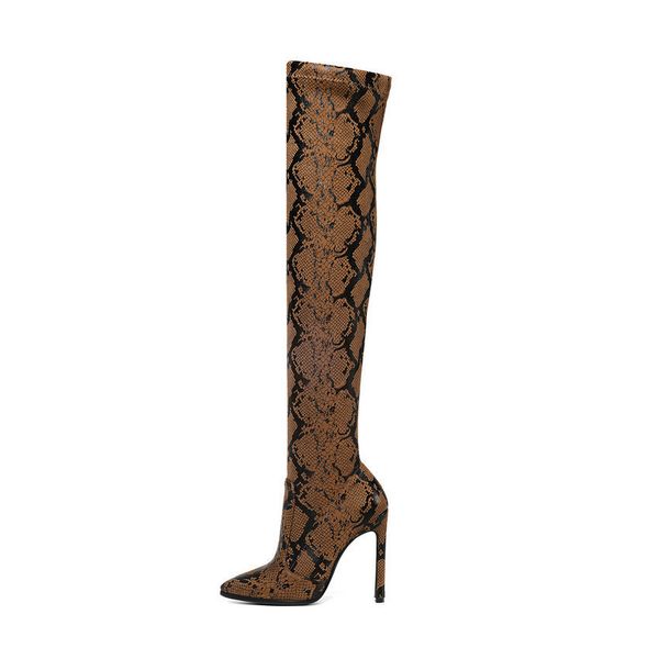 2021 new thin high heel pointed toe over the knee boots fashion snakeskin pu leather autumn winter women shoes size 34-43 5u3f, Black
2021 new thin high heel pointed toe over the knee boots fashion snakeskin pu leather autumn winter women shoes size 34-43 5u3f, Black
