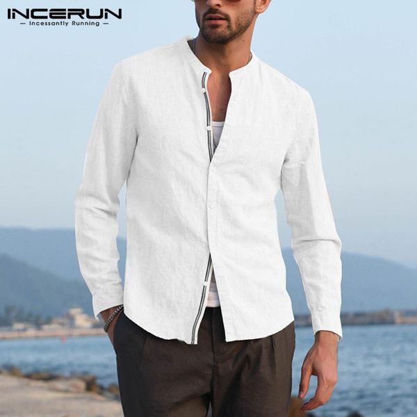 incerun comfort cotton linen men solid long sleeve casual shirt fashion small fresh harajuku street slim mens button blouse, White;black
incerun comfort cotton linen men solid long sleeve casual shirt fashion small fresh harajuku street slim mens button blouse, White;black