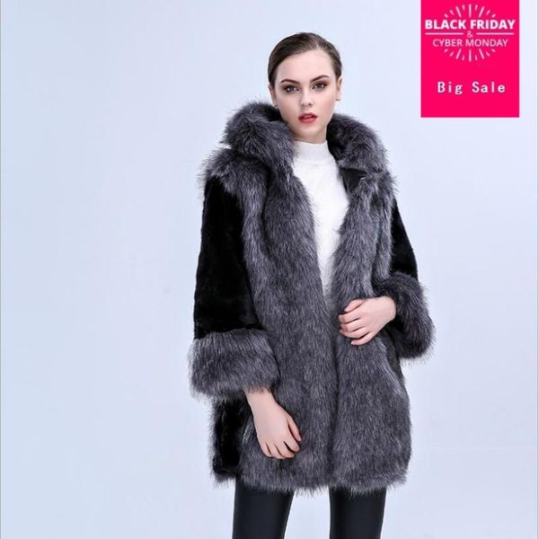 women's fur & faux winter fashion women coat thicken warm hooded coats nine quarter slim jacket outerwear l1339 ship, Black
women's fur & faux winter fashion women coat thicken warm hooded coats nine quarter slim jacket outerwear l1339 ship, Black