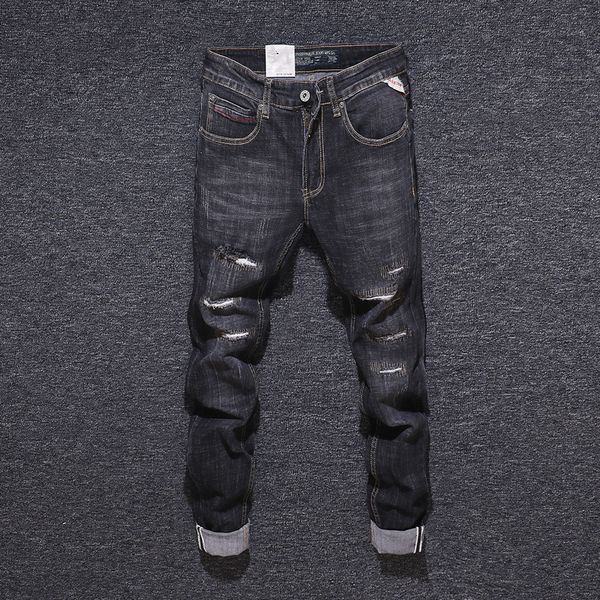 2021 new fashion streetwear black gray destroyed ripped men denim pants vintage patchwork designer hip hop jeans homme 6zdw, Blue
2021 new fashion streetwear black gray destroyed ripped men denim pants vintage patchwork designer hip hop jeans homme 6zdw, Blue