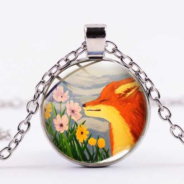 two little cute fox art necklace multistyle patterns fashion fox animal pendant glass silver color chain flower necklaces
two little cute fox art necklace multistyle patterns fashion fox animal pendant glass silver color chain flower necklaces