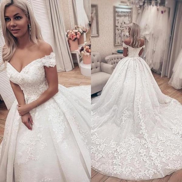 glamorous wedding dresses 2021 dubai off shoulder lace tulle applique cap sleeve wedding gowns chapel train bridal dress robes de mariee, White
glamorous wedding dresses 2021 dubai off shoulder lace tulle applique cap sleeve wedding gowns chapel train bridal dress robes de mariee, White