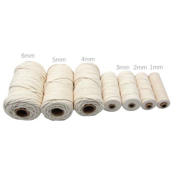 yarn 1/2/3/4/5/6mm 100m durable white cotton cord natural beige twisted rope craft macrame string diy handmade home decorative supply, Black;white
yarn 1/2/3/4/5/6mm 100m durable white cotton cord natural beige twisted rope craft macrame string diy handmade home decorative supply, Black;white