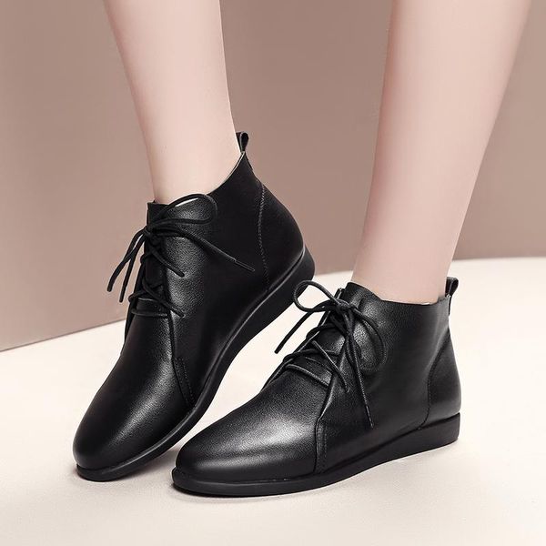 boots ins women genuine leather fashion handmade cow lace-up flat shoes casual high-wedges mom, Black
boots ins women genuine leather fashion handmade cow lace-up flat shoes casual high-wedges mom, Black