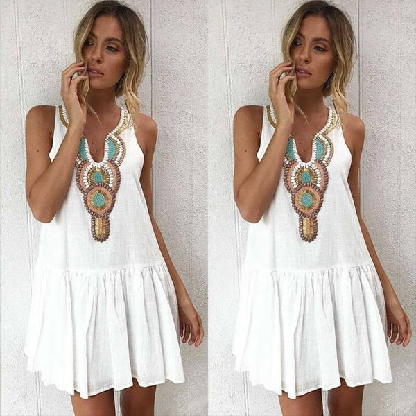 summer women sleeveless floral printed ruffles loose boho casual short evening party beach dresses sundress drop shipping, Black;gray
summer women sleeveless floral printed ruffles loose boho casual short evening party beach dresses sundress drop shipping, Black;gray