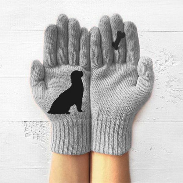 five fingers gloves ladies woolen autumn female winter warm knitted full finger elegant outdoor dog bones printing mittens, Blue;gray
five fingers gloves ladies woolen autumn female winter warm knitted full finger elegant outdoor dog bones printing mittens, Blue;gray