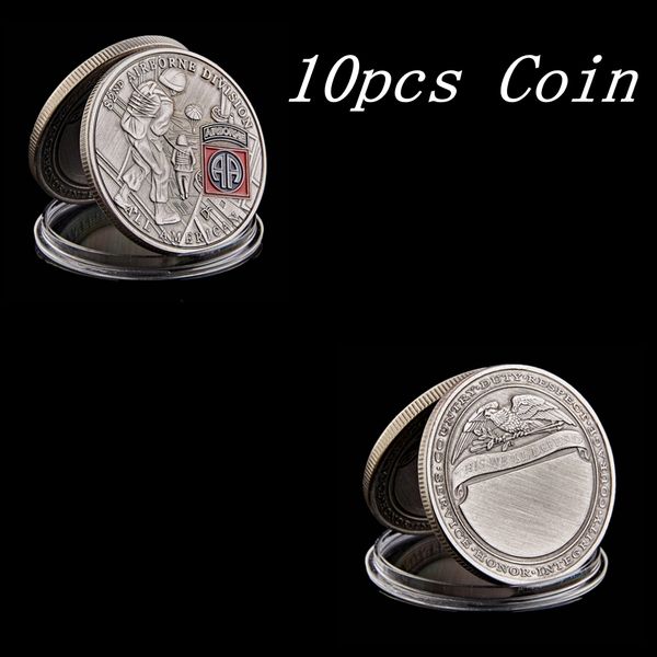 10pcs usa 82nd airborne division challenge coins plated souvenir us eagle military coin collection medal gift
10pcs usa 82nd airborne division challenge coins plated souvenir us eagle military coin collection medal gift