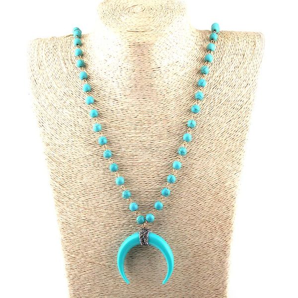 pendant necklaces moodpc fashion bohemian tribal artisan jewelry blue stone gold needle moon charm necklace, Silver
pendant necklaces moodpc fashion bohemian tribal artisan jewelry blue stone gold needle moon charm necklace, Silver