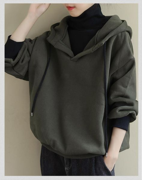 womens new plus velvet double collar pullover sweatshirt women loose casual warm fashion all match pullover sweatshirt women, Black
womens new plus velvet double collar pullover sweatshirt women loose casual warm fashion all match pullover sweatshirt women, Black