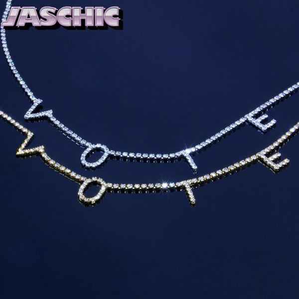 chains 2021 american election voet english letter necklace fashion voting lady clavicle chain for women rhinestone gift, Silver
chains 2021 american election voet english letter necklace fashion voting lady clavicle chain for women rhinestone gift, Silver