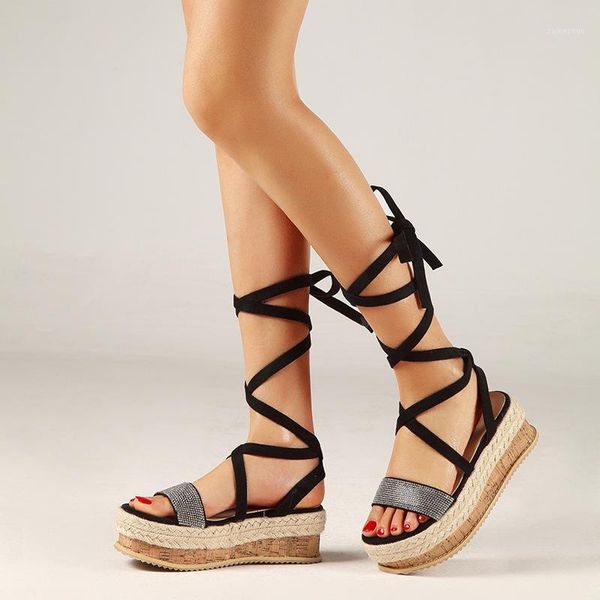 new summer fashion rhinestone women's sandals straps color matching wedge heel cake thick bottom comfortable wild shoes, Black
new summer fashion rhinestone women's sandals straps color matching wedge heel cake thick bottom comfortable wild shoes, Black