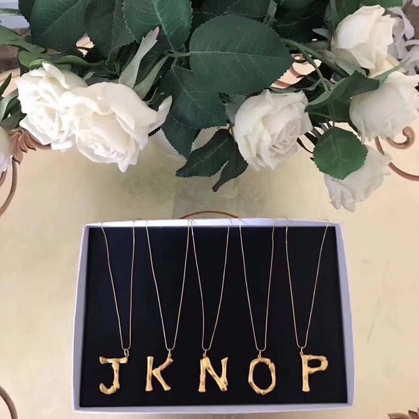 new bamboo letter necklace brass simple retro trend with exclusive necklace, Golden;silver
new bamboo letter necklace brass simple retro trend with exclusive necklace, Golden;silver
