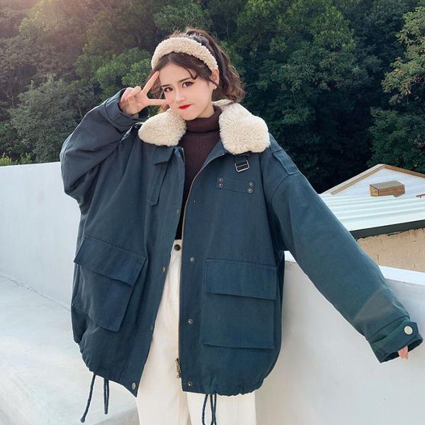 2021 new winter women korean loose all-match coat safari style jacket female warm thick down cotton solid short parkas z34, Black
2021 new winter women korean loose all-match coat safari style jacket female warm thick down cotton solid short parkas z34, Black
