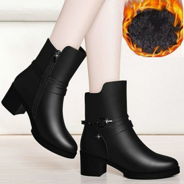 boots women shoes leisure casual slip-on solid round toe side zipper square med heel high, Black
boots women shoes leisure casual slip-on solid round toe side zipper square med heel high, Black