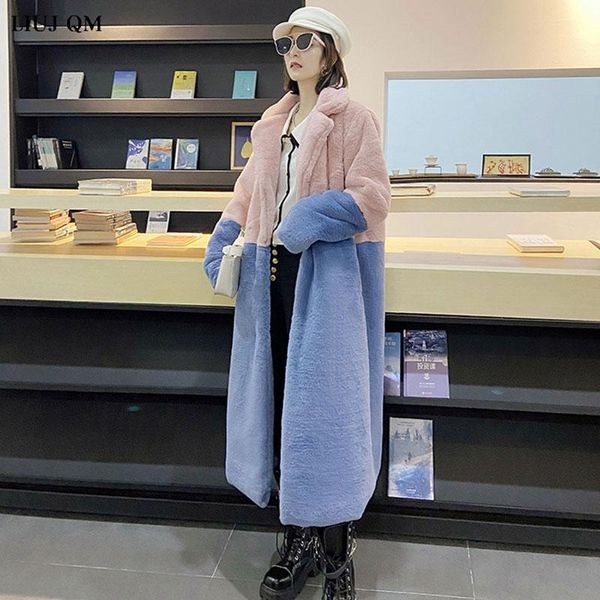 women's fur & faux winter women coat luxury long loose lapel overcoat thick warm plus size female plush coats, Black
women's fur & faux winter women coat luxury long loose lapel overcoat thick warm plus size female plush coats, Black