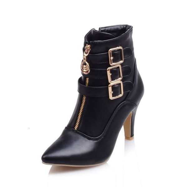 big size 32-45 autumn winter style women woman ankle pointed toe high heels short boots wholesale and retail 9-8, Black
big size 32-45 autumn winter style women woman ankle pointed toe high heels short boots wholesale and retail 9-8, Black