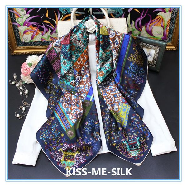scarves kms classic sunflower silk satin square scarf shawl for girl lady women 110*110cm/60g, Blue;gray
scarves kms classic sunflower silk satin square scarf shawl for girl lady women 110*110cm/60g, Blue;gray