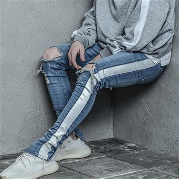 reppunk 2018 new fashion hiphop personality quality cotton comfortable men jeans elastic skinny side zipper ripped male pants1, Blue
reppunk 2018 new fashion hiphop personality quality cotton comfortable men jeans elastic skinny side zipper ripped male pants1, Blue