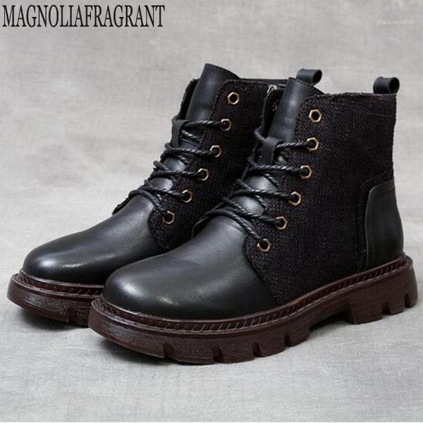 boots female leather autumn retro thick bottom layer cowhide single women's british style color matching y4221, Black
boots female leather autumn retro thick bottom layer cowhide single women's british style color matching y4221, Black