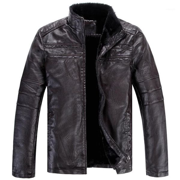 black brown coat size 30 years winter leather coat european le mans fake velvet stripe thick1
black brown coat size 30 years winter leather coat european le mans fake velvet stripe thick1